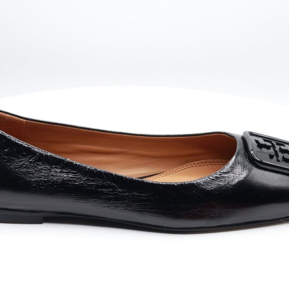 Tory Burch Women's Georgia Perfect Black Flats Wrinkle 6.5 US - Picture 2 of 6